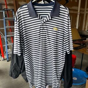 Georgia Tech Navy Striped Polo Shirt